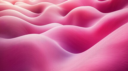 Poster - Soft pink waves undulate gently across a textured surface in a serene abstract composition creating a calming atmosphere