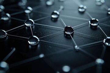 Poster - Global Network Connection Abstract Data Sphere Concept