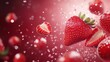 © จิดาภา มีรีวี - Fresh strawberries splashing in sparkling water