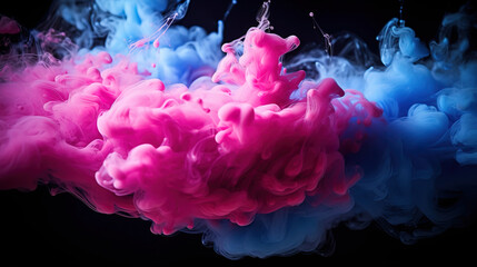 Poster - Amazing Paint water. Color mist. Magic spell mystery
