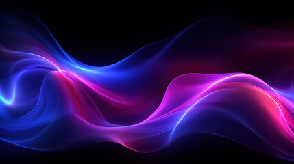 Poster - Fantastic Blur neon glow. Colorful background