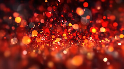 Poster - Amazing Sparkling red and gold glitter shines brightly