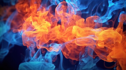 Poster - Amazing colorful series of smoke is created by the artist