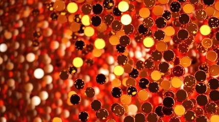 Poster - Fantastic Golden yellow shimmering circles glow motion shot on RED Cinema camera