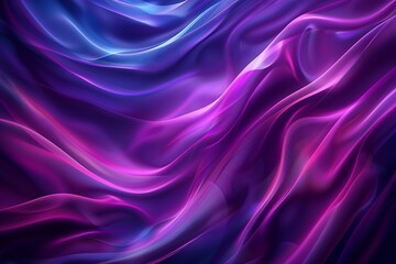 Poster - Abstract background with wavy lines in blue and purple colors