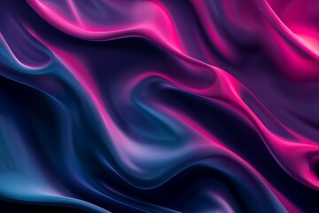 Poster - Abstract background with wavy lines in blue and purple colors