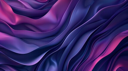 Poster - Abstract background with wavy lines in blue and purple colors