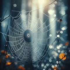 Wall Mural - Cobweb Bokeh Use a shallow depth of field to create a bokeh effe