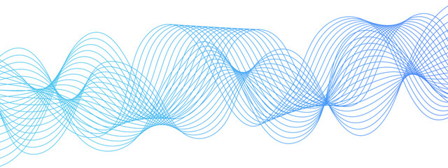 Leinwandbilder - Abstract colourful wave line transparent background modern stream wave background and curve lines. Curved wavy lines tech futuristic motion background. Frequency sound wave and lines