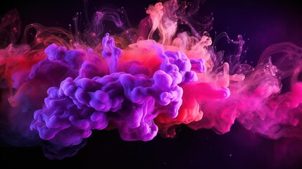 Poster - Fantastic picture of purple and orange smoke with the word quot smoke quot on it