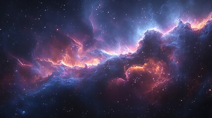 beautiful nebula with colorful galaxies and star, space galaxy with star