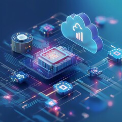 Poster - Digital Technology and Cloud Computing Concept