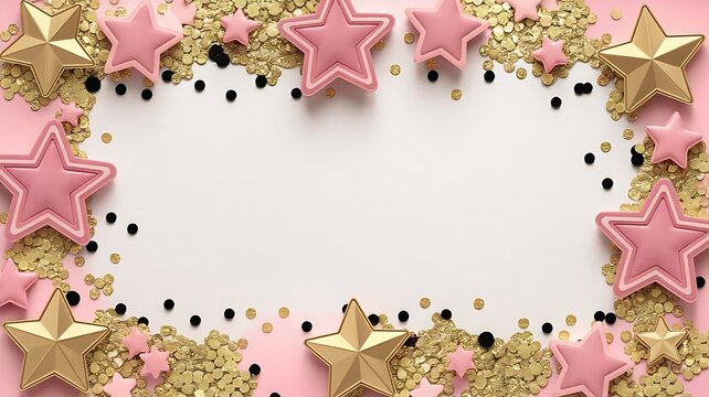 A new modern illustration of Merry Christmas greeting card frame background design