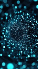 Poster - Exploring data visualization techniques digital realm abstract art dark background dynamic perspective innovation
