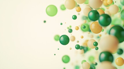 Poster - Dynamic colorful bubbles abstract background digital art soft focus creative design