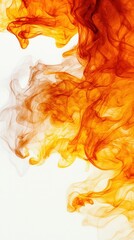 Poster - Dynamic flow of orange smoke abstract art light background creative concept