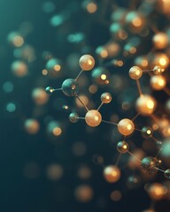 Poster - Molecular interactions in science abstract visualization studio environment close-up view concept of chemistry