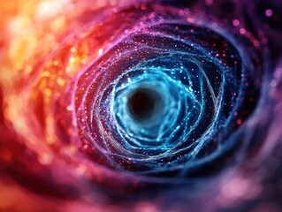 Poster - Exploring cosmic vortex outer space digital art sci-fi abstract view galactic concepts