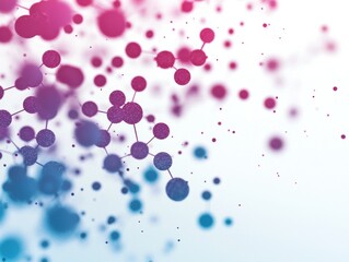 Fototapete - Molecular interaction graphic design abstract science digital art creative concept