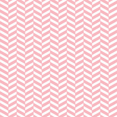 Wall Mural - seamless pink and white herringbone pattern vector