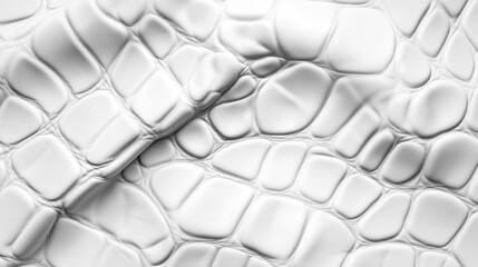 Poster - A white leather texture with a pattern of scales
