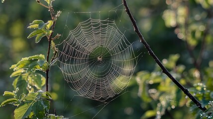 Close up of a spider web