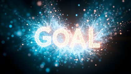 Fototapete - Exploring Digital Business Goals with Glowing Translucent Fluorescence Effects to Enhance Visual Engagement and Representation of Modern Strategies