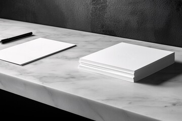 Poster - Professional portfolio branding mockup for a graphic design agency, showing logo variations on letterheads, envelopes, and business cards