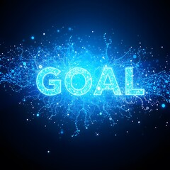 Fototapete - Vibrant Glowing Translucent Fluorescence Symbolizing Strong Business Goals and Digital Innovation for Modern Enterprises