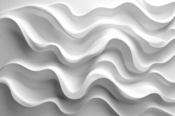 Poster - Abstract White Wavy Surface with Subtle Texture