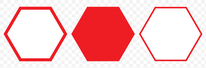 Poster - Octagon icon pack. Geometry octagonal eight sided polygon octagon line. Vector illustration. eps 10.