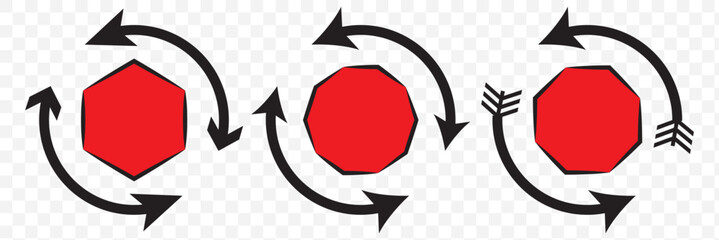 Poster - octagon shape icon illustration vector graphic color editable. eps 10.