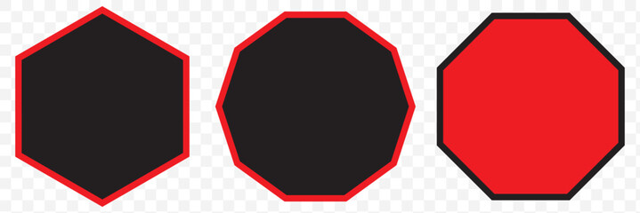 Poster - octagon shape icon illustration vector graphic color editable. eps 10.