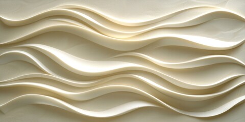 Aufkleber - Abstract White Wave Pattern on a Smooth Background