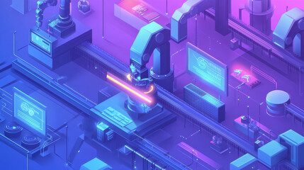 Poster - Industry 4.0 uses technology like automation and cloud computing to make factories and businesses smarter and more efficient.