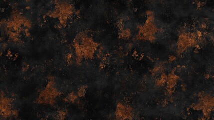 Poster - Abstract Dark Background with Copper Rust Texture and Splashes