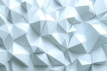 Aufkleber - Abstract 3D Geometric White Pattern with Subtle Texture