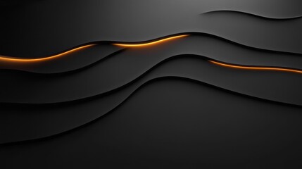 Poster - A black and orange background with a wave pattern