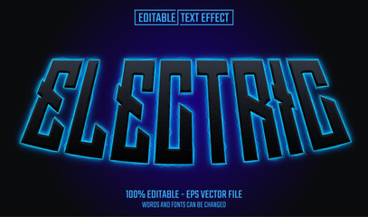 Wall Mural - electric editable text effect