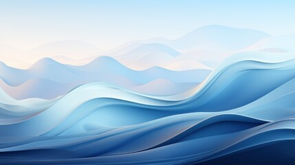Wall Mural - Abstract Blue Mountain Landscape