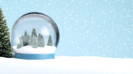 Wall Mural - christmas ball in snow