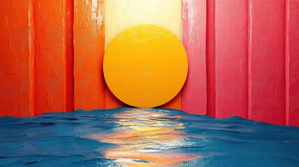 Poster - 3D illusion exterior painting, creating depth and visual interest on flat surfaces