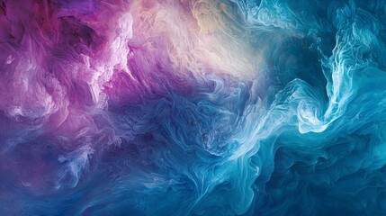 Poster - Fluid abstract art creation digital space visual design colorful environment surreal viewpoint artistic concept