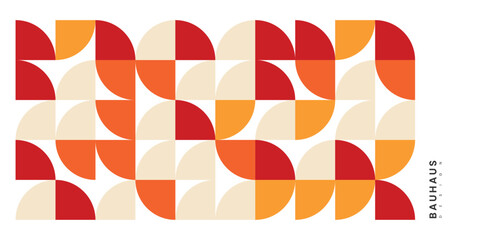 Poster - Vintage retro bauhaus style abstract geometric pattern.