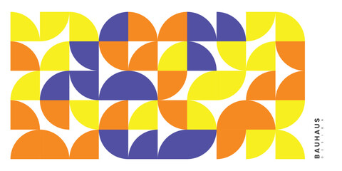 Poster - Vintage retro bauhaus style abstract geometric pattern.