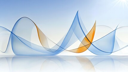 Poster - Ethereal and Dynamic Waves of Color Flowing Across a Bright Sky with Soft Tones and Gentle Curves, Creating a Sense of Calm and Serenity in a Modern Design Aesthetic