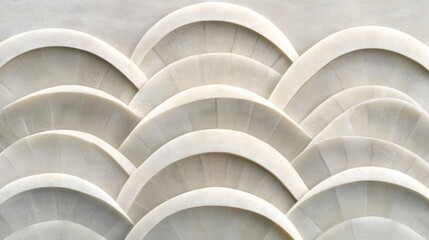 Aufkleber - Abstract Stone Wall Pattern with Curved Arched Shapes