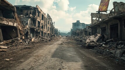 Poster - after the devastation of war, rebuilding the economy often involves restoring key industries. explor
