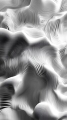 Aufkleber - A white and black abstract painting of a wave
