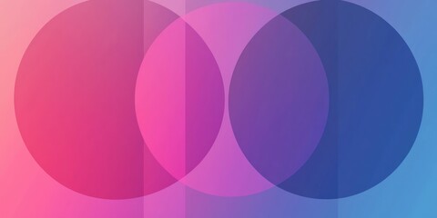 Aufkleber - Abstract Gradient Background with Overlapping Circles